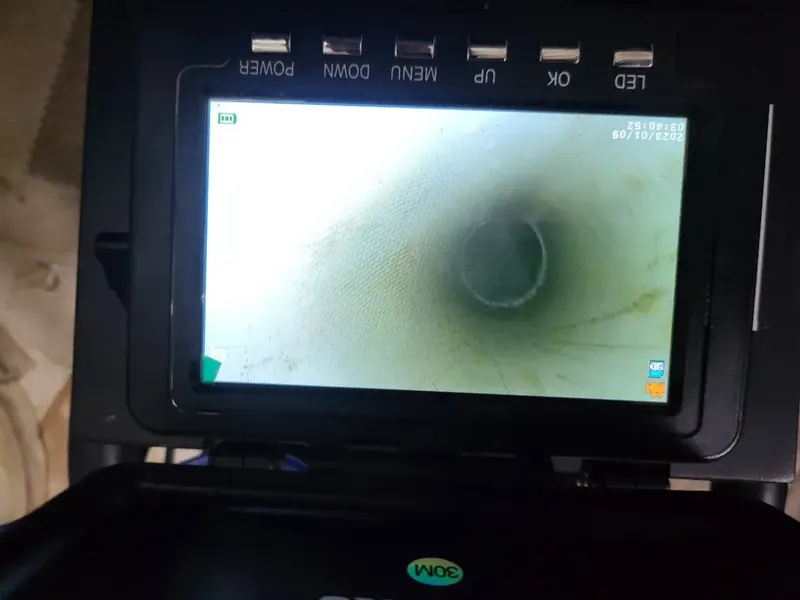 대전 대덕구 내시경 화면에 보이는 배관 이음부